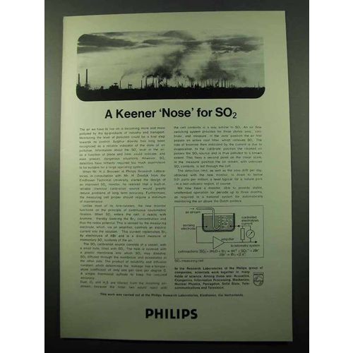 1969 Philips Research Laboratories Ad - A Keener Nose