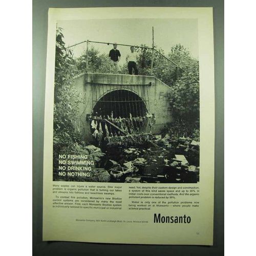1969 Monsanto Biodize Control Systems Ad - No Fishing