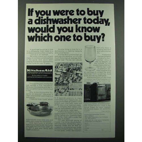 1971 KitchenAid Dishwashers Ad - If You Were to Buy