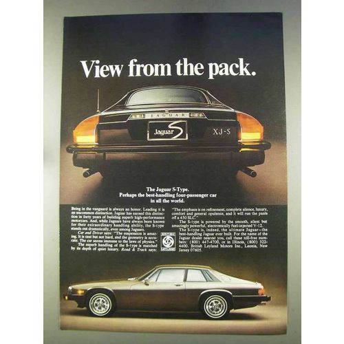 1977 Jaguar XJ-S Car Ad - View From The Pack
