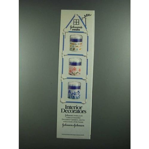 1988 Johnson & Johnson Swabs Ad - Interior Decorators