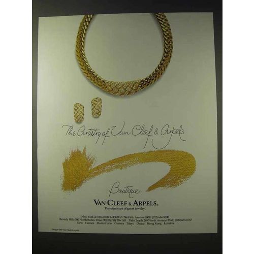1988 Van Cleef & Arpels Jewelry Ad - The Artistry Of