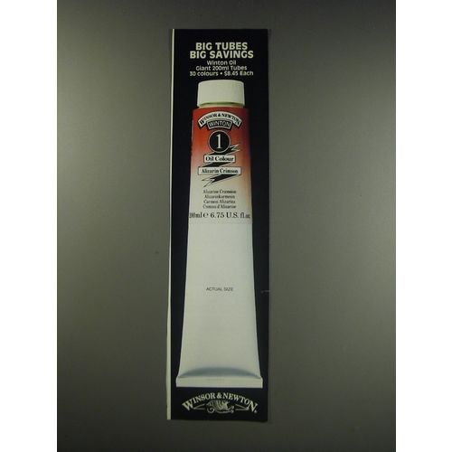 1991 Winsor & Newton Winto Oil Colour Ad - Big Tubes Big Savings