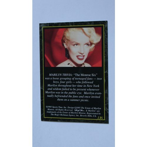 Marilyn Monroe II base trading Card # 136 (A) - 1995 Sports Time