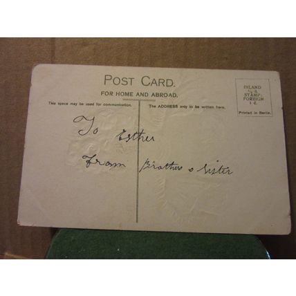 A BRIGHT NEW YEAR antique used postcard unposted /