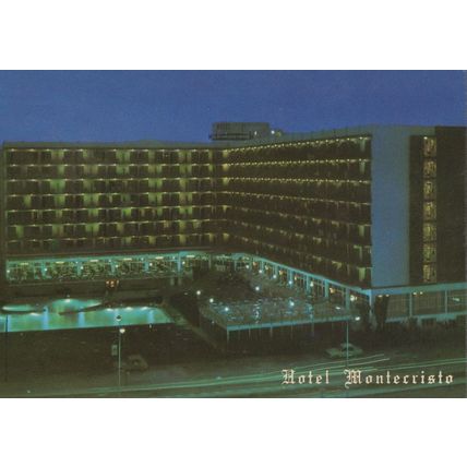 Hotel Montecristo Lloret De Mar Spain At Night Postcard