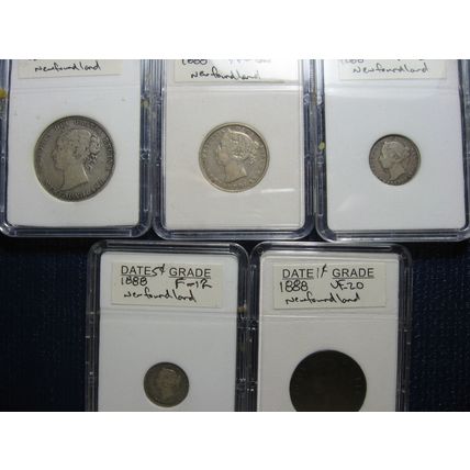 Rare 1888 Newfoundland coin set