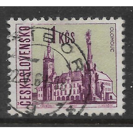 CZECH REPUBLIC 1965 CZECH TOWNS 1K OLO MOUC SG 1532 FINE USED#