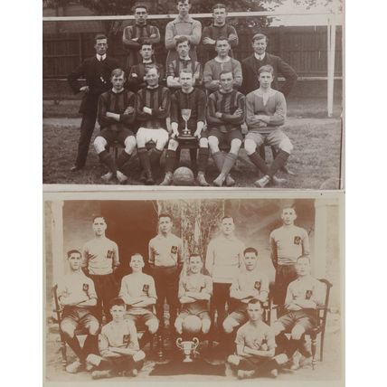 Unidentified Football Teams Possibly High Value RPC 2x Postcard s