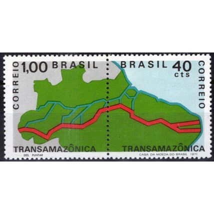ZAYIX Brazil 1190a MNH Pair Maps Nature 071423S185