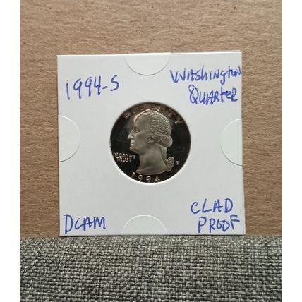 1- 1994 S. ( CLAD PROOF/ DCAM ). WASHINGTON QUARTER DOLLAR.