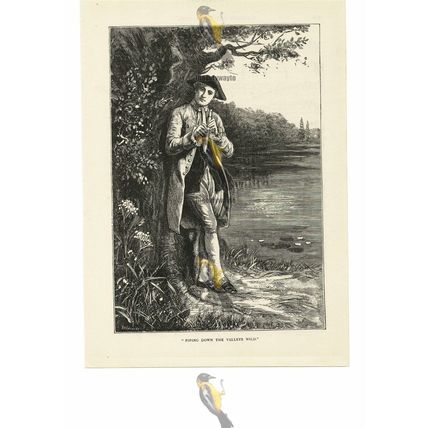 Piping Down The Valleys Wild, Victorian Romance, Book Illustration (Print), 1887