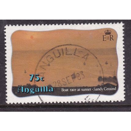 Anguilla 1982 Boat Race at Sunset Sandy Ground 75c Fine Used SG 496 VGC