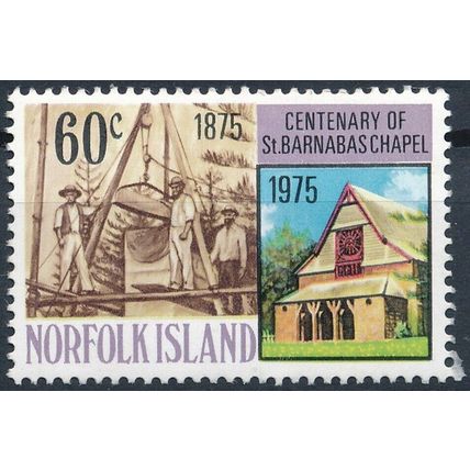 Centenary of St Barnabas Chapel: 60c - Norfolk Island 1975 - MNH - SG 169