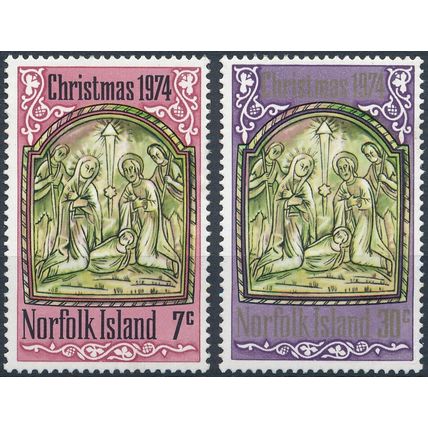 Christmas - Norfolk Island 1974 - NM H - SG 156/7