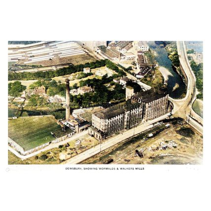 ptc8378 - Yorks' - Early aerial view across Dewsbury Market Town - print 6x4