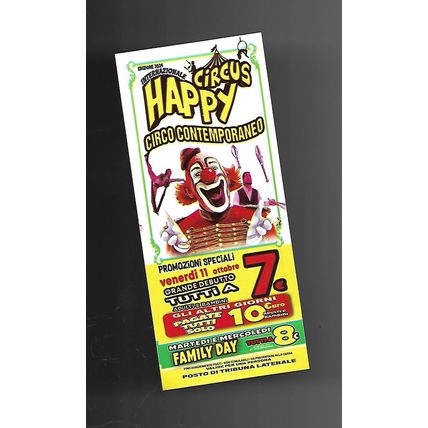 Biglietto Ingresso Circo - Circus Happy 01 - misura cm. 14x6