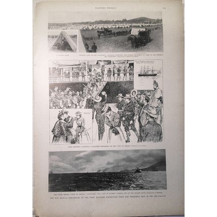 Off For Manila - Departure from San Francisco - Harper's Weekly, June 11, 1898