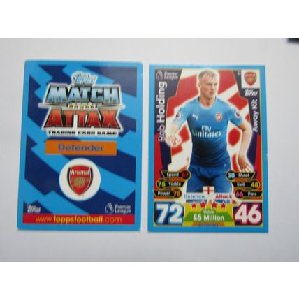 27. Rob Holding - Arsenal - Match Attax 2017/18 Football Card EF1