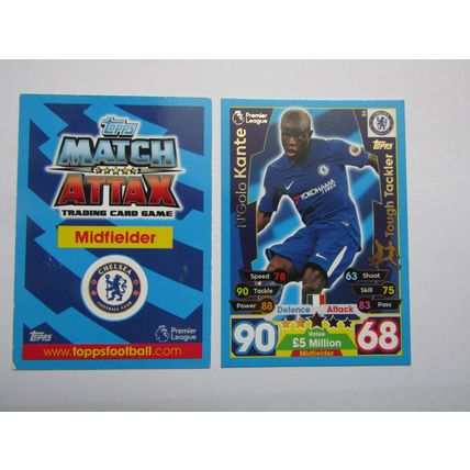 86. N`Golo Kante - Chelsea - Match Attax 2017/18 Football Card EF1