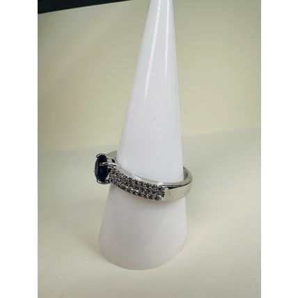 Bomb Party Sz10 Revealed BP Ring Fashion Jewelry RBP Radiant Blue Rhodium P