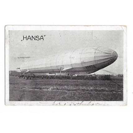 Hansa Airship, Aviation Postcard.