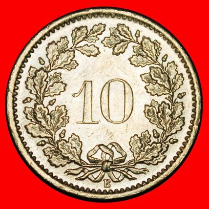 Ⰶ LIBERTY (1879-2025): SWITZERLAND★10 RAPPEN 1968B DIES I+B★LOW START★NO RESERVE
