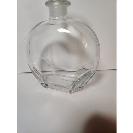 Luigi Bormioli Light & Music Crystal Decanter Bottle Italy Heavy 9" Vintage