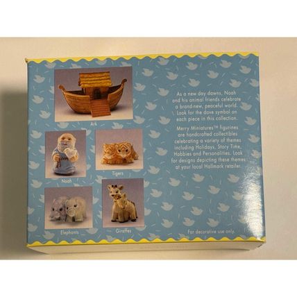 Vintage Hallmark 1996 Merry Miniatures Noah And Friends 5 Piece Set