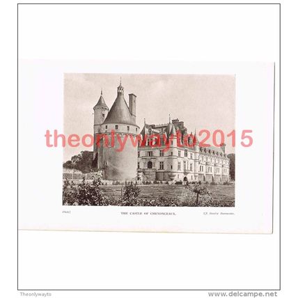 Castle of Chenonceaux, France, Book Illustration (Print), 1911