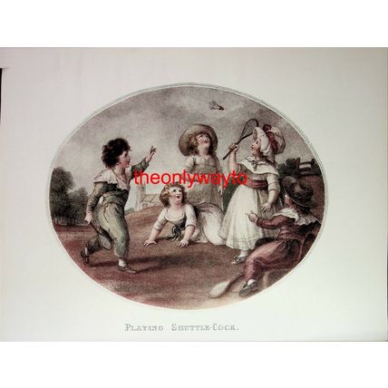 Children Playing Shuttle-Cock, Book Illustration (Print), 1906