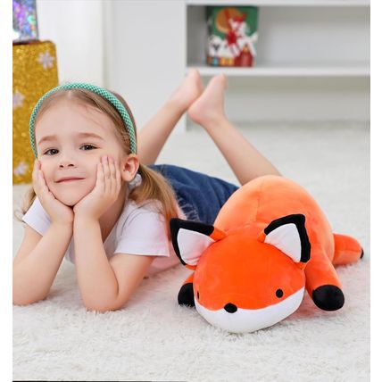 24" 4.2Lbs Fox Weighted Stuffed Animals, Giant Weighted Plush Animal, Cuddle Sen