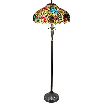 Tiffany-Style Victorian 2 Light Floor Lamp 18" Shade
