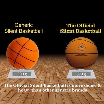 The Official Silent Basketball | Size 7 (29.5") ; Airless Foam Basketball for Qu
