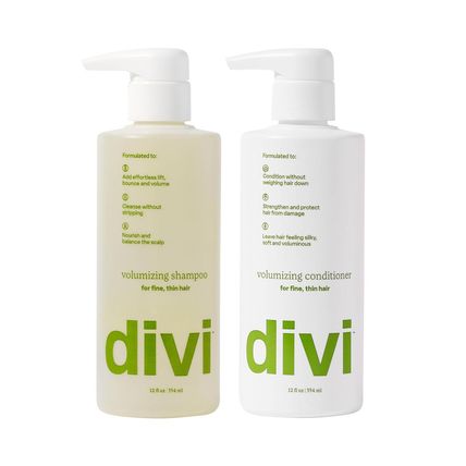Divi Volumizing Shampoo and Conditioner Set for Women and Men - Lightweight Hair