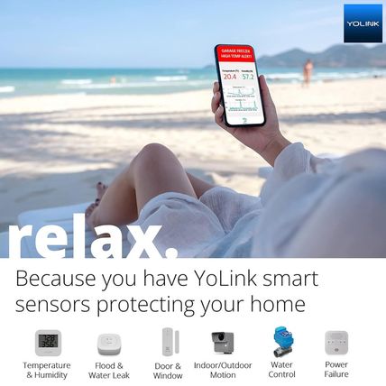 Yolink Smart Wireless Temperature & Humidity Sensor, 3-Pack, Wide Temp Range for