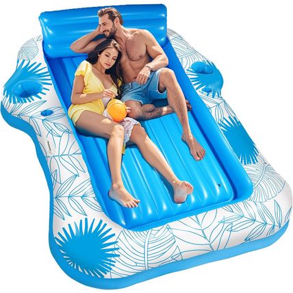 Inflatable Pool Lounger Float for Adults - JIANYHW X-Large Beach Sun Tan Tub Poo