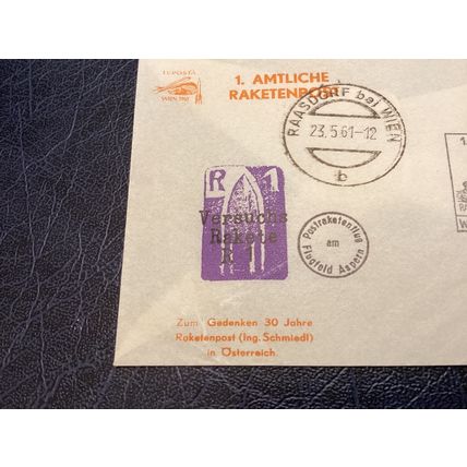 ICOLLECTZONE Austria Rocket Mail 1961 Cover (A100)