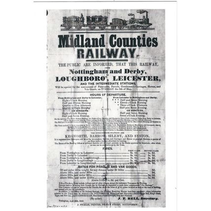 UK RAIL ADVERTISING MIDLAND COUNTIES RAILWAY CARD NO 10247494