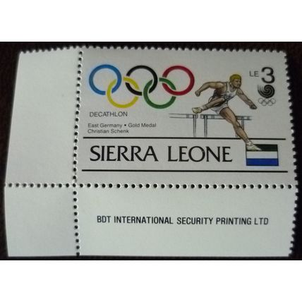 Sierra Leone 1989 Olympic Medal Winners Seoul 3l Decathlon mint stamp SG1203