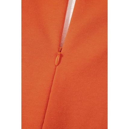 Russet Orange Two-tone Short Sleeve V Neck Patched Pocket Loose Romper