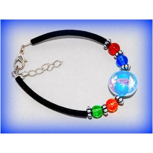 Sale Pretty Womens Girls Blue Beads Glass Circle Bangle Bracelets Jewellery 1287