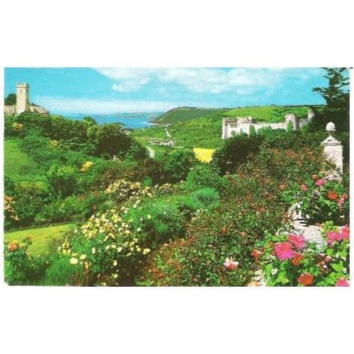 Manorbier, Pembrokeshire - Church & Castle from Greenalla Gardens - Colourmaster