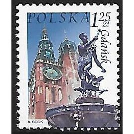 Poland Mi 4093: 1 Zl. 25 multicoloured Town Hall and Neptune Fountain, Gdansk.