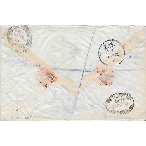 GB REGISTERED Postal Sta. uprated to Germany 1906
