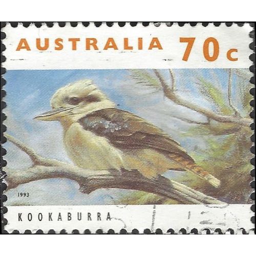 AUSTRALIA, BIRD, Kookaburra, orange 1993, 70c