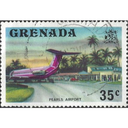 GRENADA, AIR, Pearls airport, blue 1975, 35c