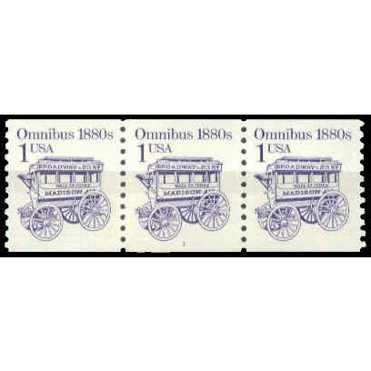 2225 1c Omnibus Very Fine MNH Dry Gum PNC 1/3 W1436