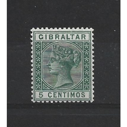 Gibraltar.SG22 5c Green.Mounted Mint.Apr24