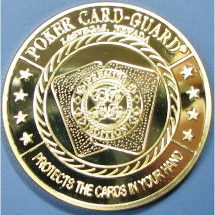 Tournament Winner. Challenge Coin, Casino Card Guard. 1.50". 83b.